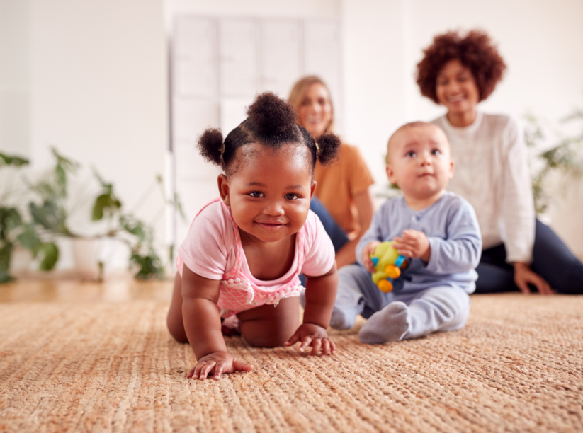 Babies crawling